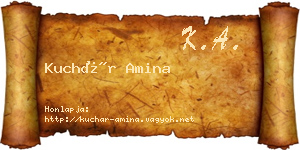 Kuchár Amina névjegykártya